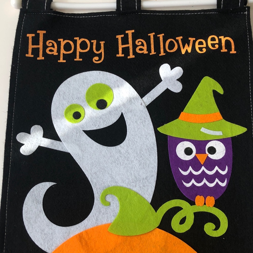 🎃 Happy Halloween Felt Banner with 👻🦉🎃 - Picture 3 of 4